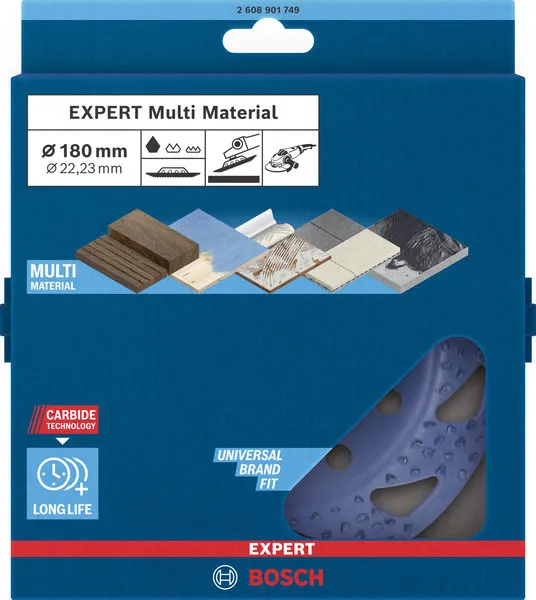 EXPERT Multi Material Carbide glava za brušenje, gruba, pod uglom, 180 mm, 22,23 mm 2608901749