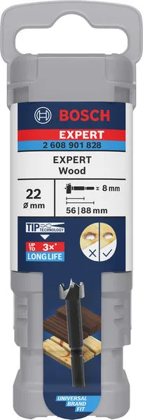 EXPERT Wood Forstner burgija, 22 mm 2608901828