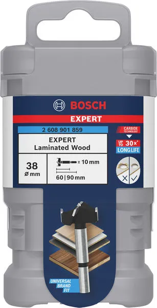 EXPERT Laminated Wood Hinge Cutting burgija, 38×60×90 mm 2608901859
