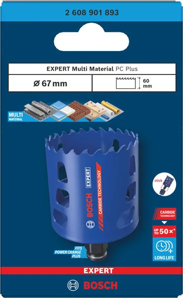 EXPERT Multi Material Power Change Plus testera za otvore, 67×60 mm 2608901893