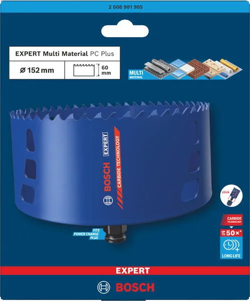 EXPERT Multi Material Power Change Plus testera za otvore, 152×60 mm 2608901905