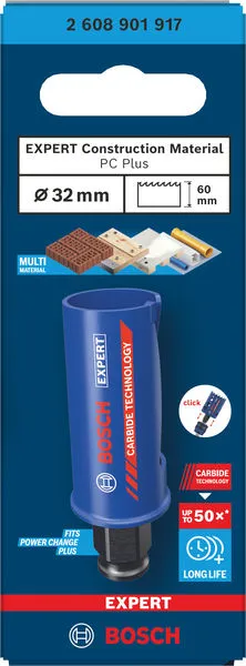 EXPERT Construction Material Power Change Plus testera za otvore, 32×60 mm 2608901917