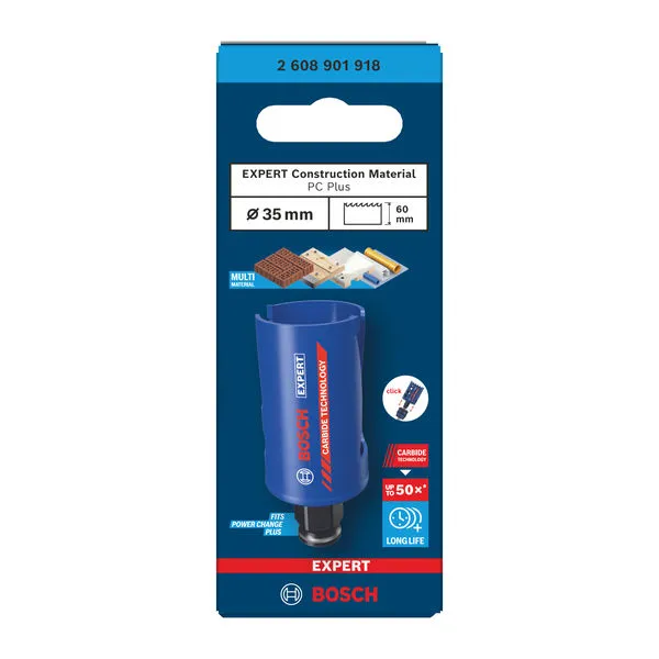 EXPERT Construction Material Power Change Plus testera za otvore, 35×60 mm 2608901918