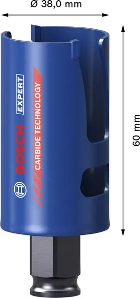 EXPERT Construction Material Power Change Plus testera za otvore, 38×60 mm 2608901919