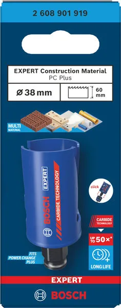 EXPERT Construction Material Power Change Plus testera za otvore, 38×60 mm 2608901919