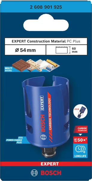EXPERT Construction Material Power Change Plus testera za otvore, 54×60 mm 2608901925