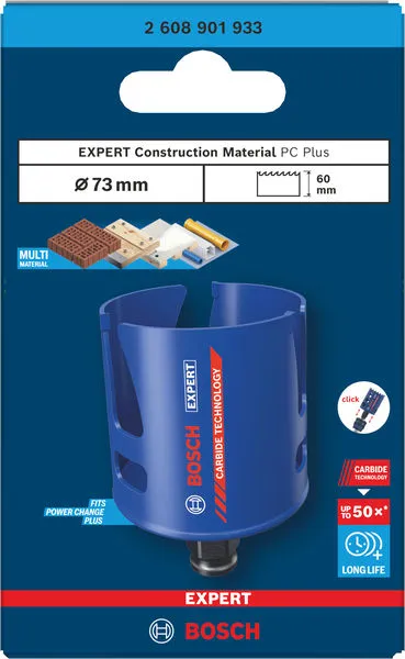 EXPERT Construction Material Power Change Plus testera za otvore, 73×60 mm 2608901933