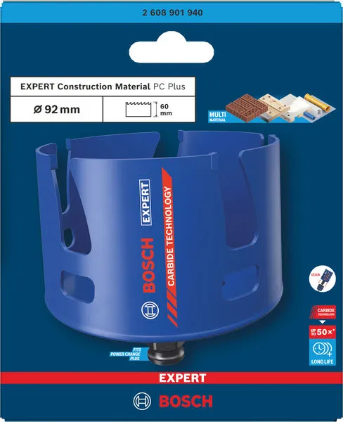 EXPERT Construction Material Power Change Plus testera za otvore, 98×60 mm 2608901940
