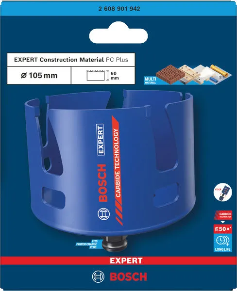 EXPERT Construction Material Power Change Plus testera za otvore, 105×60 mm 2608901942