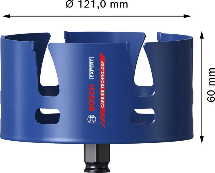 EXPERT Construction Material Power Change Plus testera za otvore, 121×60 mm 2608901945