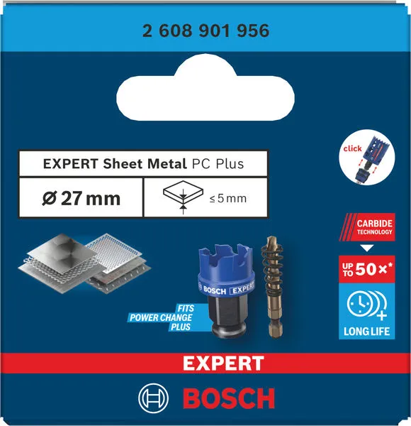 EXPERT Sheet Metal Power Change Plus testera za otvore, 27×5 mm 2608901956
