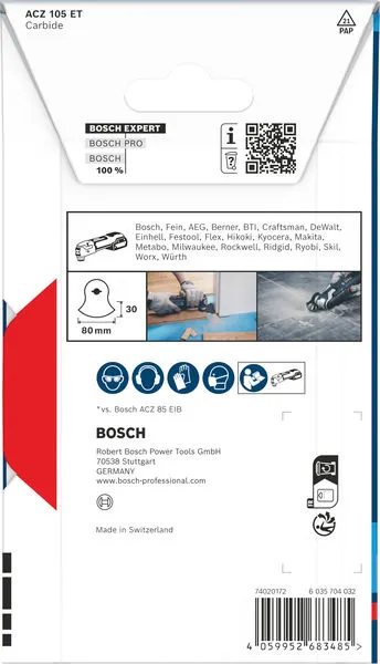 EXPERT ACZ 105 ET Multi Material list segmentne testere, 80×30 mm 2608902059