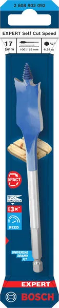 EXPERT Self Cut Speed pljosnata burgija, 17×152 mm 2608902092