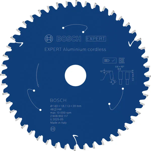 Bosch EXPERT Aluminium cordless list kružne testere, 140×1,8/1,3×20 mm, T48 2608902117