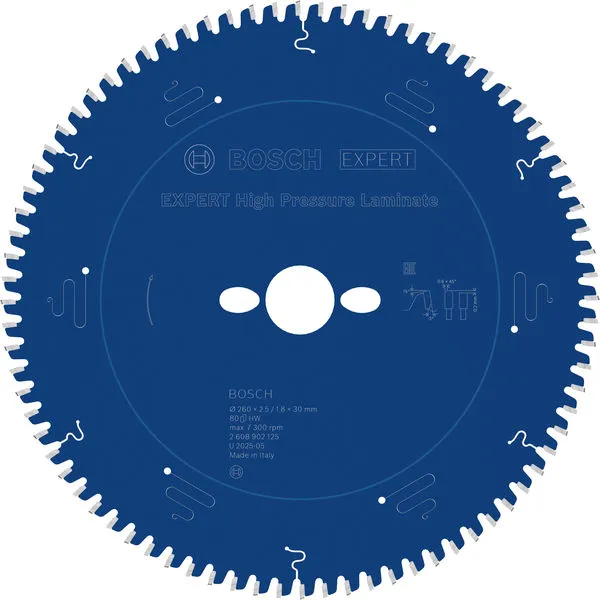 Bosch EXPERT High Pressure Laminate list kružne testere, 260×2,5/1,8×30 mm, T80 2608902125