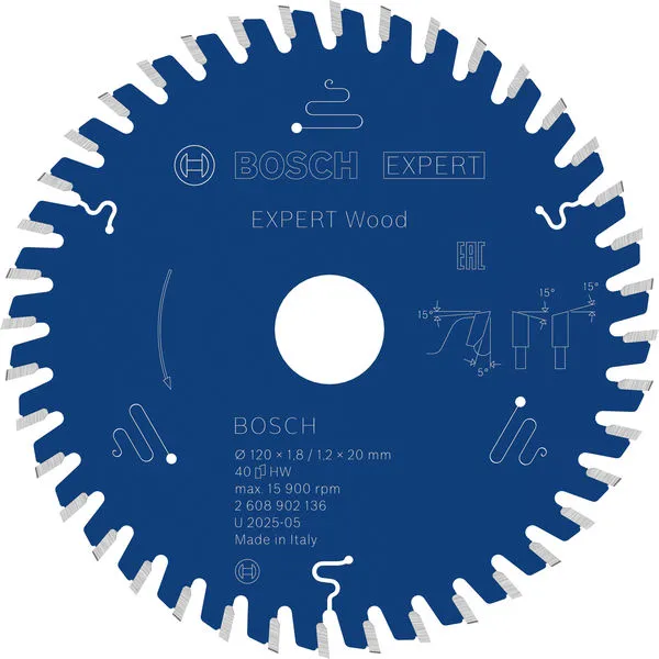 Bosch EXPERT Wood list kružne testere, 120×1,8/1,2×20 mm, T40 2608902136
