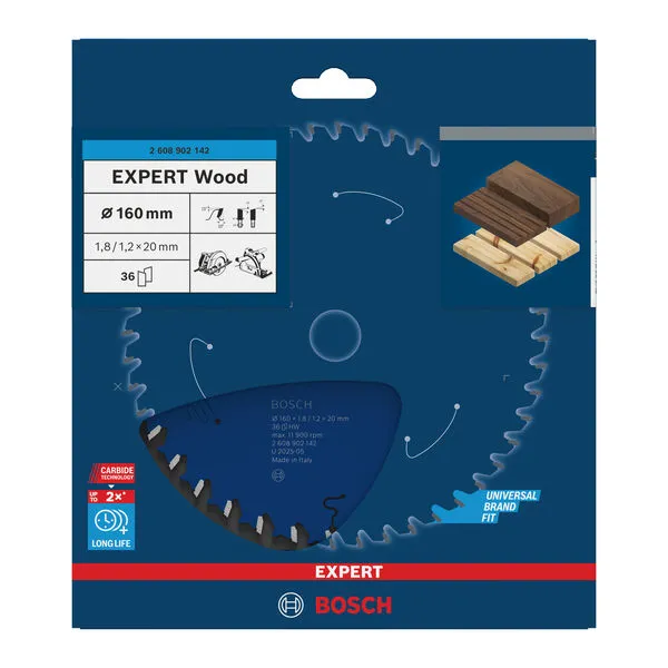 EXPERT Wood list kružne testere, 160×1,8/1,2×20 mm, T36 2608902142