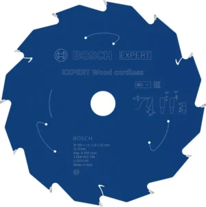 Bosch EXPERT Wood cordless list kružne testere, 165×1,5/1×20 mm, T12 2608902148