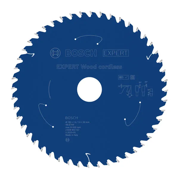 Bosch EXPERT Wood cordless list kružne testere, 190×1,5/1×30 mm, T48 2608902157