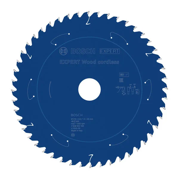 Bosch EXPERT Wood cordless list kružne testere, 210×2/1,4×30 mm, T48 2608902160