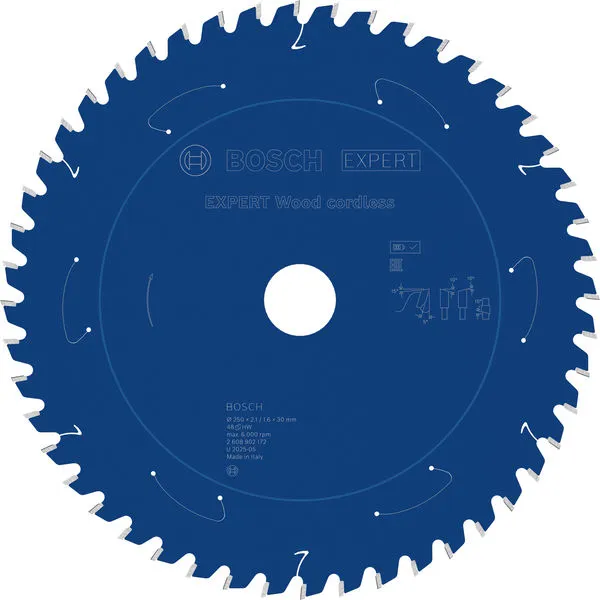 Bosch EXPERT Wood cordless list kružne testere, 250×2,1/1,6×30 mm, T48 2608902172