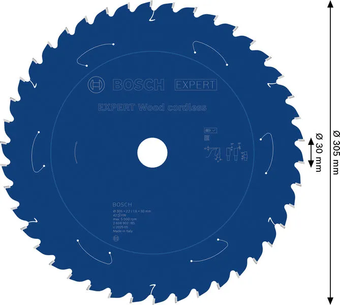EXPERT Wood cordless list kružne testere, 305×2,2/1,6×30 mm, T42 2608902185