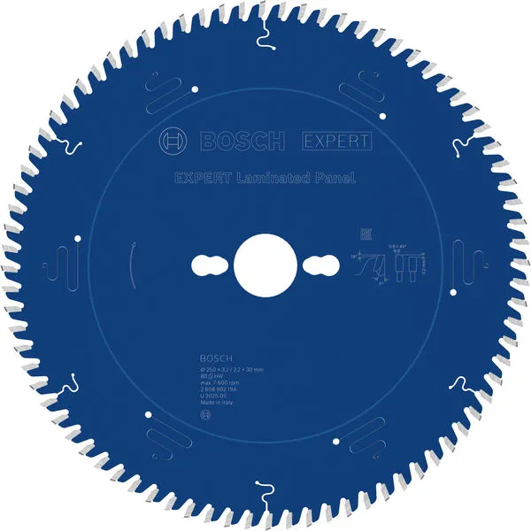 Bosch EXPERT Laminated Panel list kružne testere, 250×3,2/2,2×30 mm, T80 2608902194