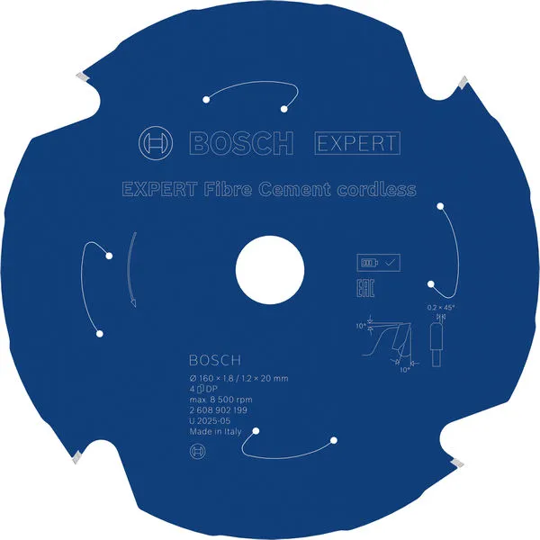 Bosch EXPERT Fibre Cement aku list kružne testere, 160×1,8/1,2×20 mm, T4 2608902199