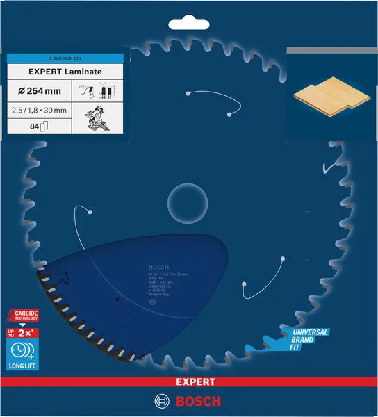 EXPERT Laminate list kružne testere, 254×2,5/1,8×30 mm, T84 2608902213