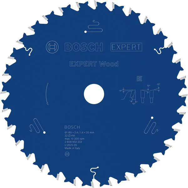 Bosch EXPERT Wood list kružne testere, 185×2,4/1,4×20 mm, T32 2608902233