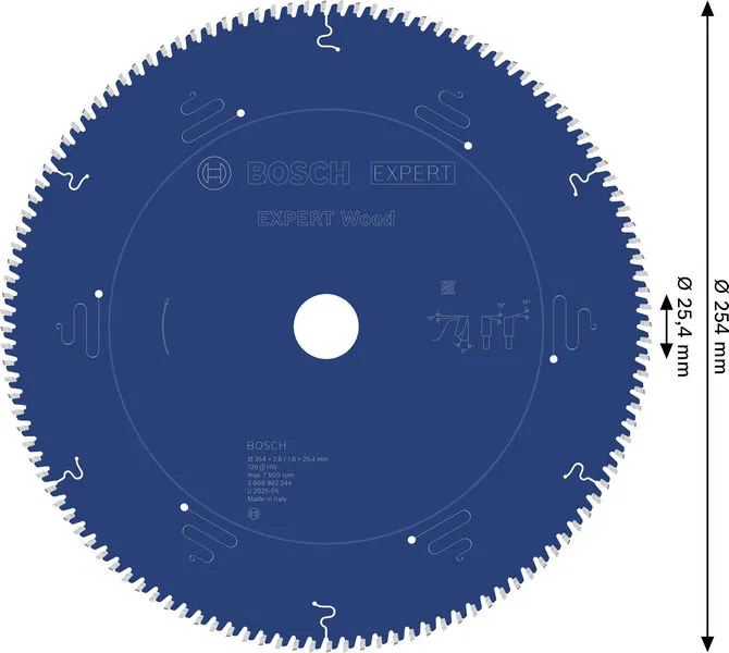 EXPERT Wood list kružne testere, 254×2,6/1,8×25,4 mm, T120 2608902244
