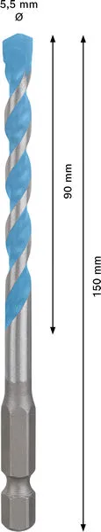 EXPERT HEX-9 Multi Construction burgija, 5,5×90×150 mm 2608902255