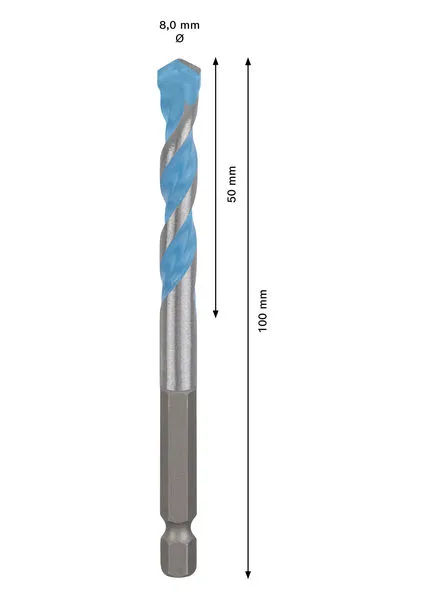 EXPERT HEX-9 Multi Construction burgija, 8×50×100 mm 2608902265