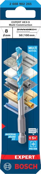 EXPERT HEX-9 Multi Construction burgija, 8×50×100 mm 2608902265