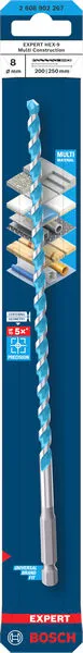 EXPERT HEX-9 Multi Construction burgija, 8×200×250 mm 2608902267