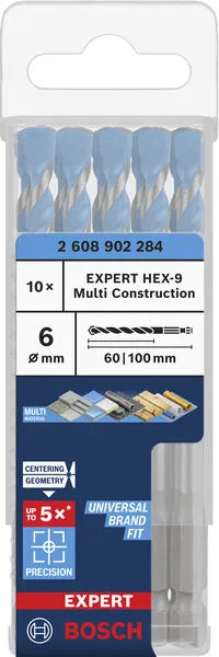 EXPERT HEX-9 Multi Construction burgija, 6×60×100 mm 2608902284