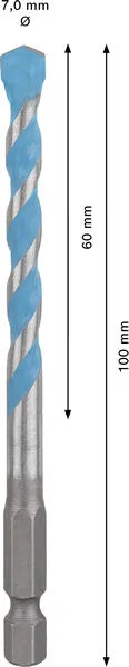 EXPERT HEX-9 Multi Construction burgija, 7×60×100 mm 2608902285