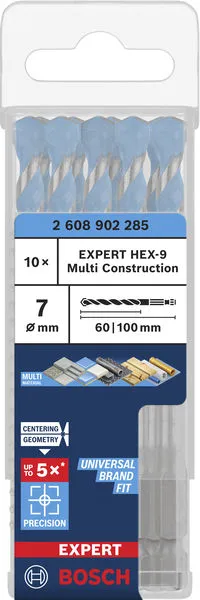 EXPERT HEX-9 Multi Construction burgija, 7×60×100 mm 2608902285