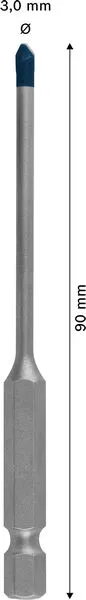 EXPERT HEX-9 Hard Ceramic burgija (3×90 mm) 2608902303