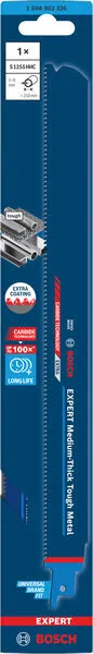 EXPERT Medium-Thick Tough Metal S1255HHC list testere 2608902326