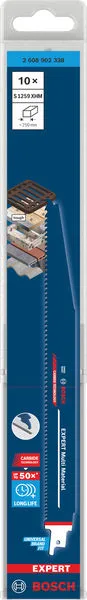 EXPERT Multi Material S1259XHM list testere, 10 kom. 2608902338