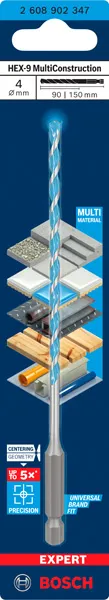 EXPERT HEX-9 Multi Construction burgija, 4×90×150 2608902347