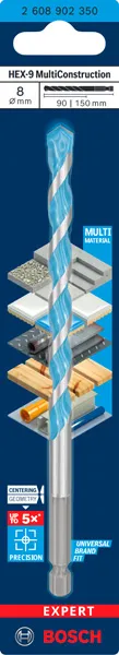EXPERT HEX-9 Multi Construction burgija, 8×90×150 2608902350