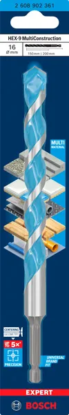 EXPERT HEX-9 Multi Construction burgija, 16×150×200 2608902361