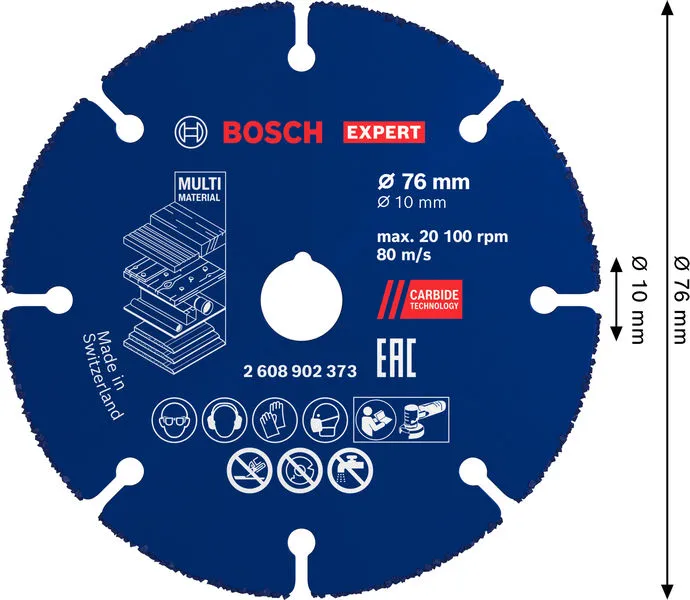 EXPERT Multi Material Carbide rezna ploča, 76 x 10 mm 2608902373