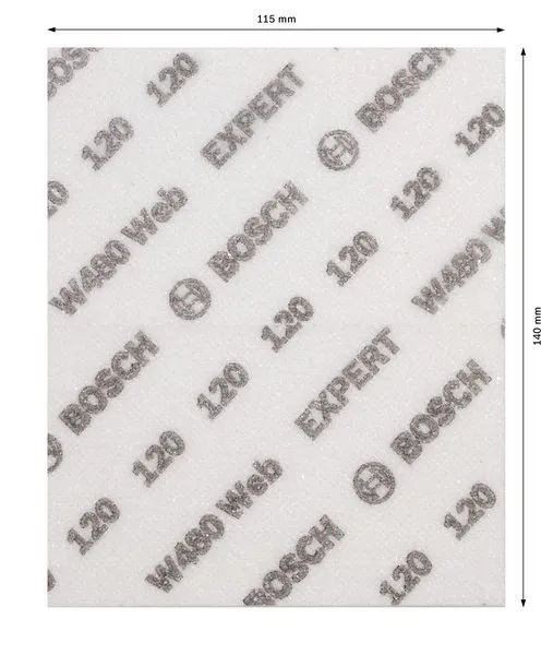 Ručni brusni list EXPERT W480 Web 1/4, 115 mm x 140 mm, G120 2608902381