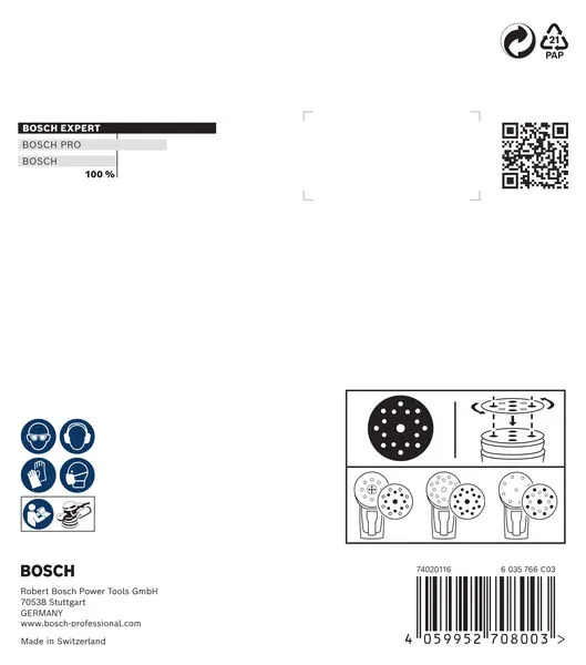 EXPERT O780 brusni disk sa folijom, 125 mm, G150 2608902402