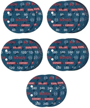 Bosch EXPERT O780 set brusnih ploča sa folijom, 125 mm, G60 (5×)