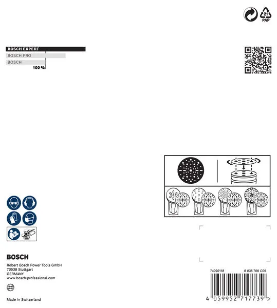 EXPERT O780 brusni disk sa folijom, 150 mm, G80 2608902441