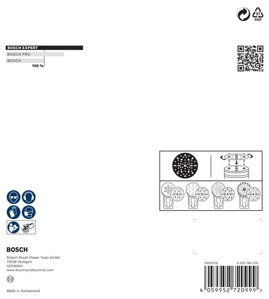 EXPERT O780 brusni disk sa folijom, 150 mm, G320 2608902446